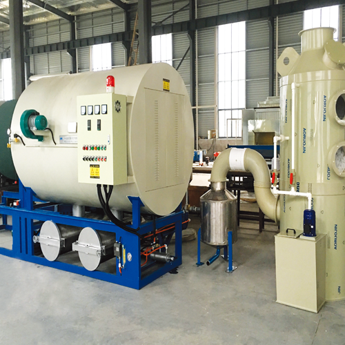 Vacuum cleaning furnace with air cooling and spray tower